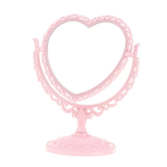 Vintage Style Heart Shaped Makeup Mirror - Nordique Boutique