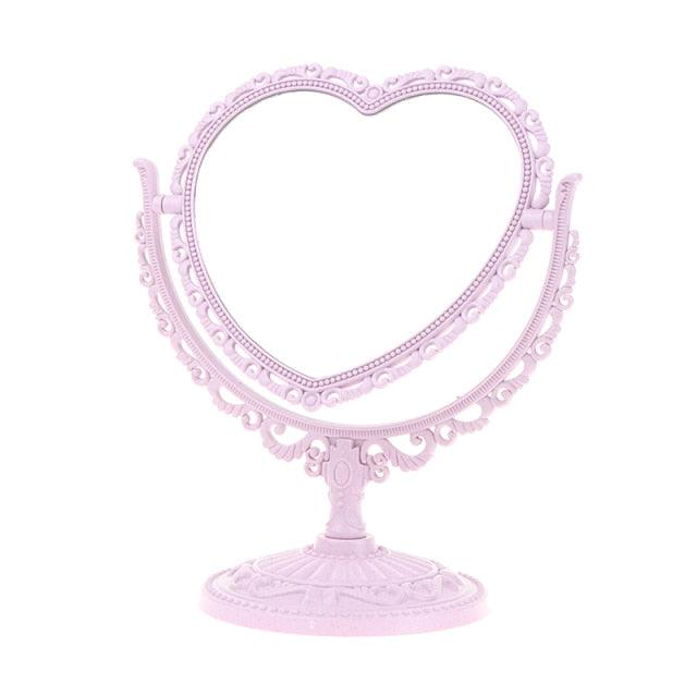 Vintage Style Heart Shaped Makeup Mirror - Nordique Boutique